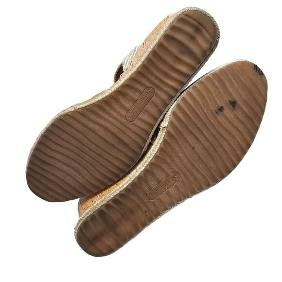 Baretraps Womens 9 Ocean Pink Tropical Cork Ankle Strap Espadrille Sandals - Picture 9 of 10